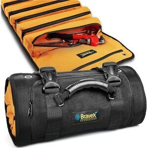Tool Roll Tool Bag, Ballistic Nylon 1200D Kevlar Stitches YKK Zipper Wear Resist